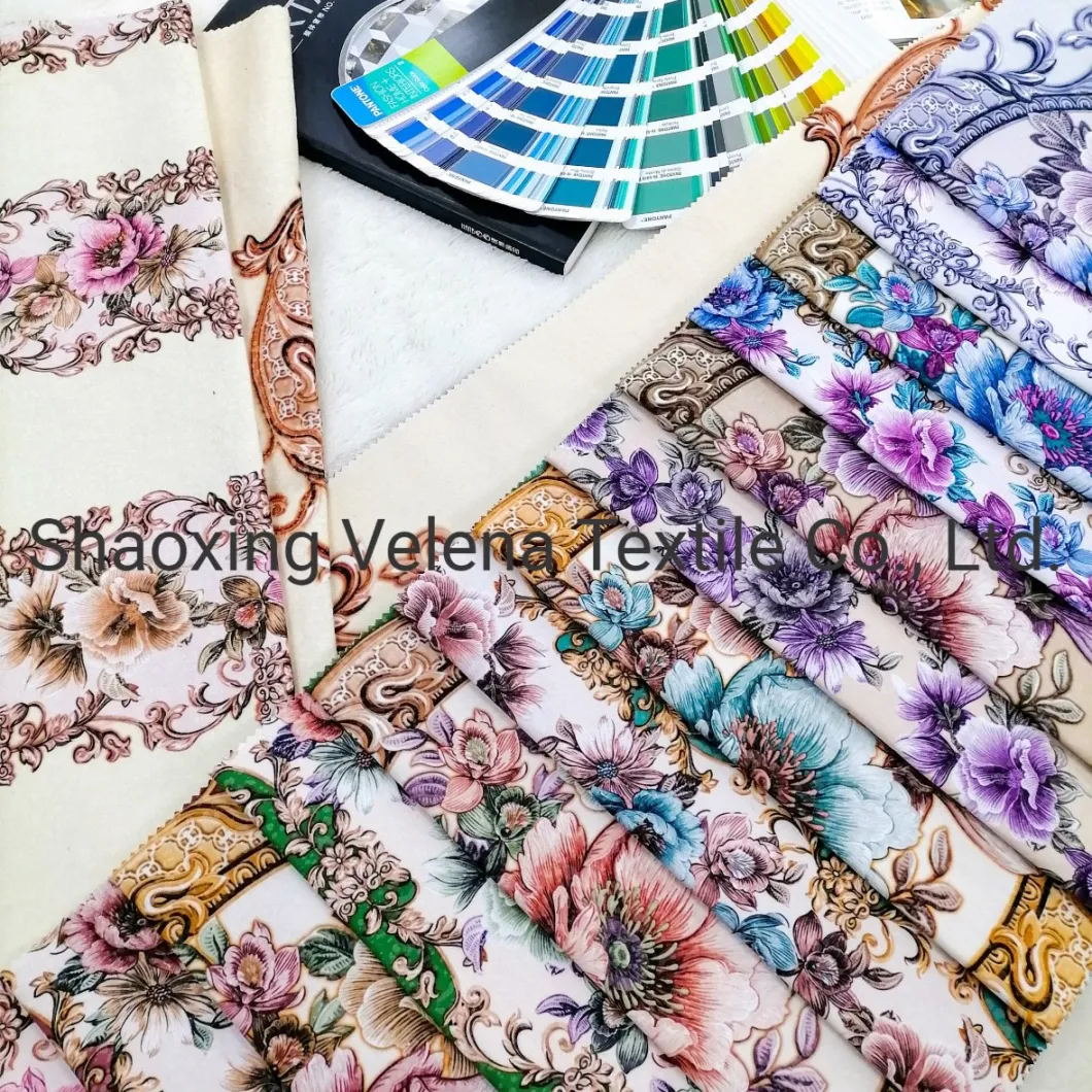 High Quality Polyester Venisia Fudan FDY Velvet Imitation Embroidery Print Upholstery Furniture Sofa Textile Fabric