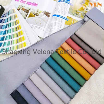 Hot Sale Technology Leather Suede 100% Polyester Fabric Dyeing with Glue Emboss Upholstery Furniture Sofa Textile Fabric