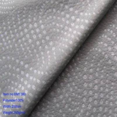 Chinese Manufacturer of 220cm 250GSM Polyester 100% Knitted Jacquard Mattress Ticking Fabric with Colored