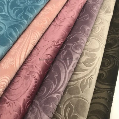 100% Polyester 3D Embossed Velvet Fabric